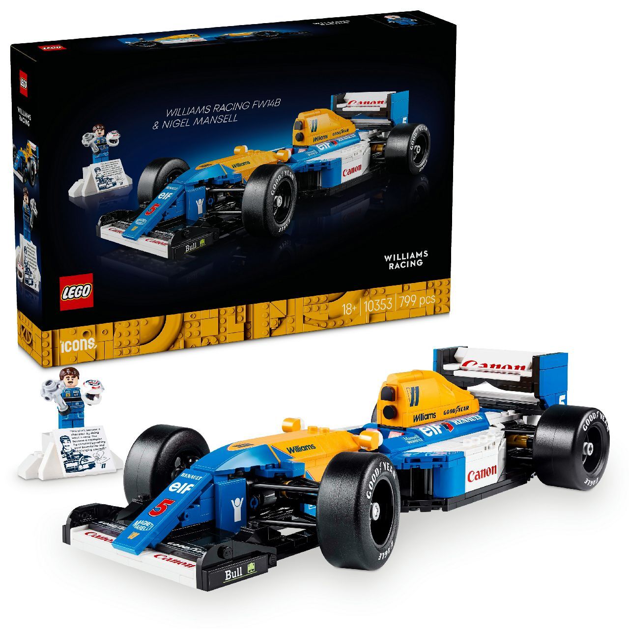 LEGO® Williams Racing FW14B & Nigel Mansell