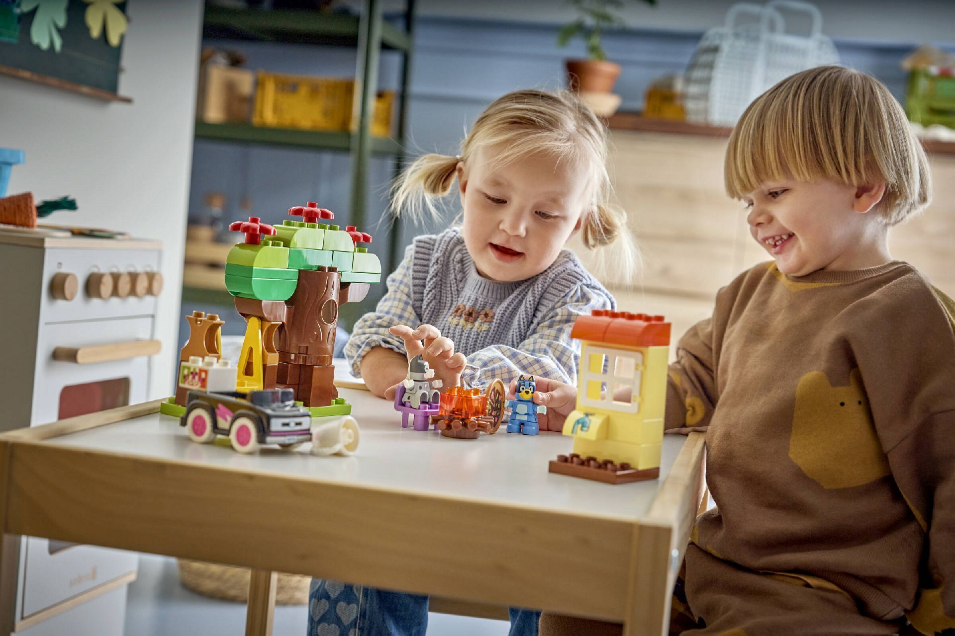 LEGO® Pizza Girls with Muffin and Bluey