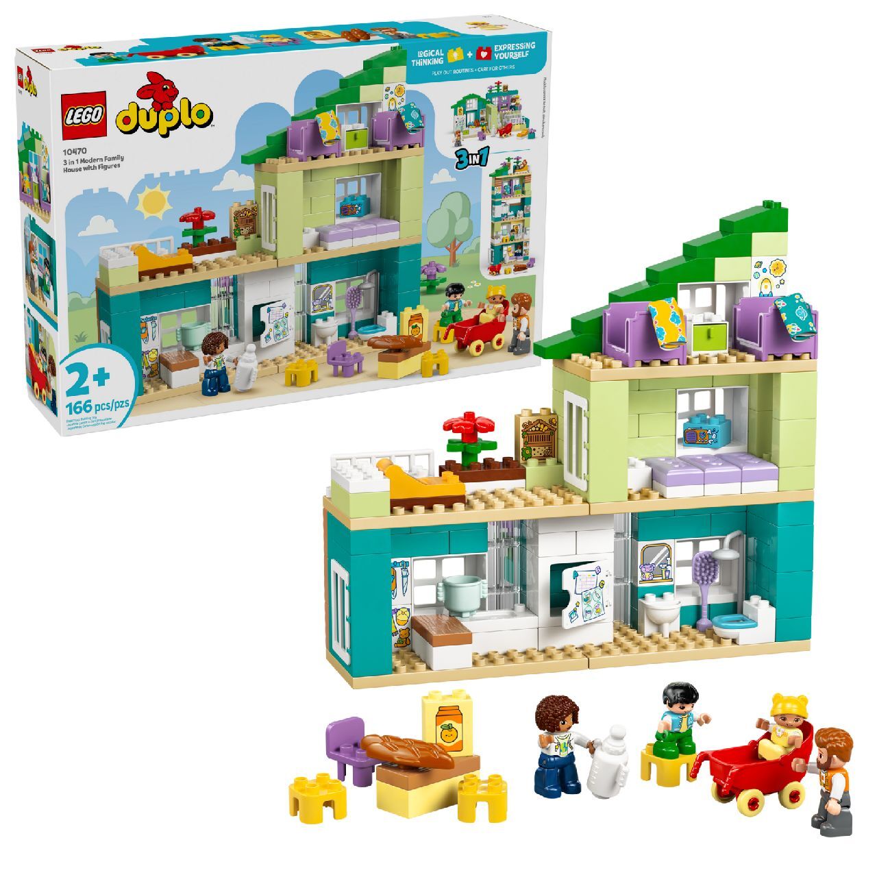 LEGO® 3 in 1 Modern Family House with Figures