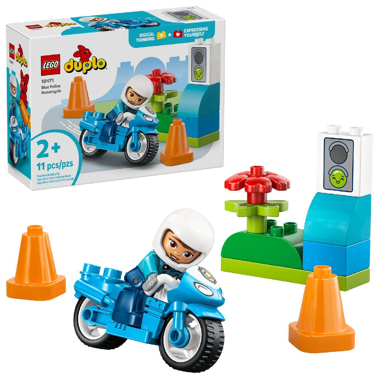 LEGO® Blue Police Motorcycle