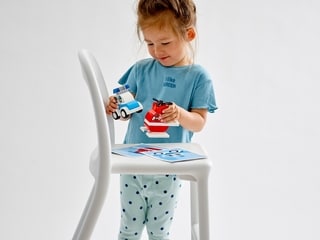 ليغو® دوبلو® لعبة بناء أوّل مروحيّة إطفاء وسيارة شرطة للأطفال