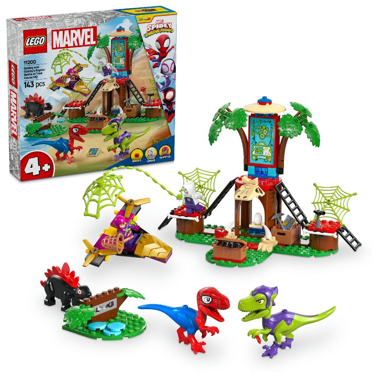 LEGO® Spidey and Gobby's Raptor Battle at Tree House HQ