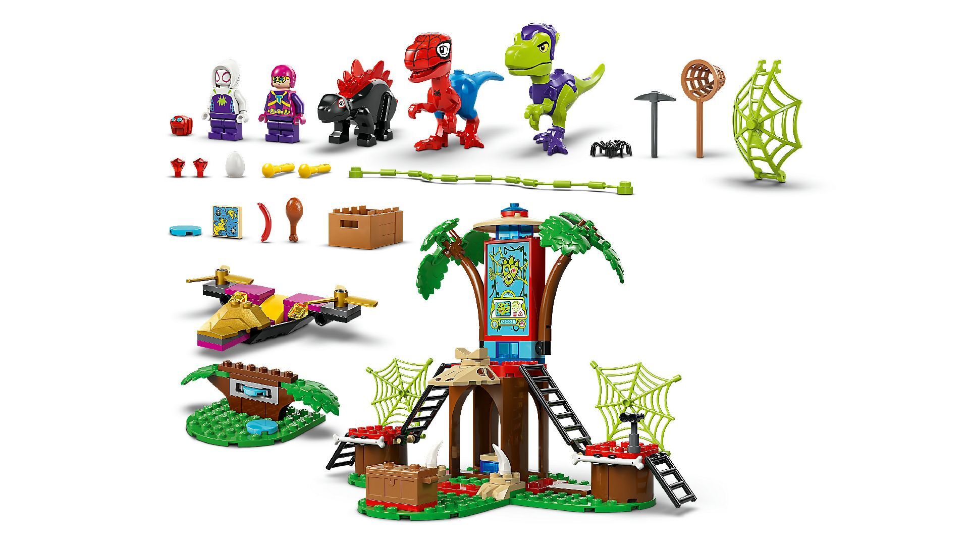 LEGO® Spidey and Gobby's Raptor Battle at Tree House HQ