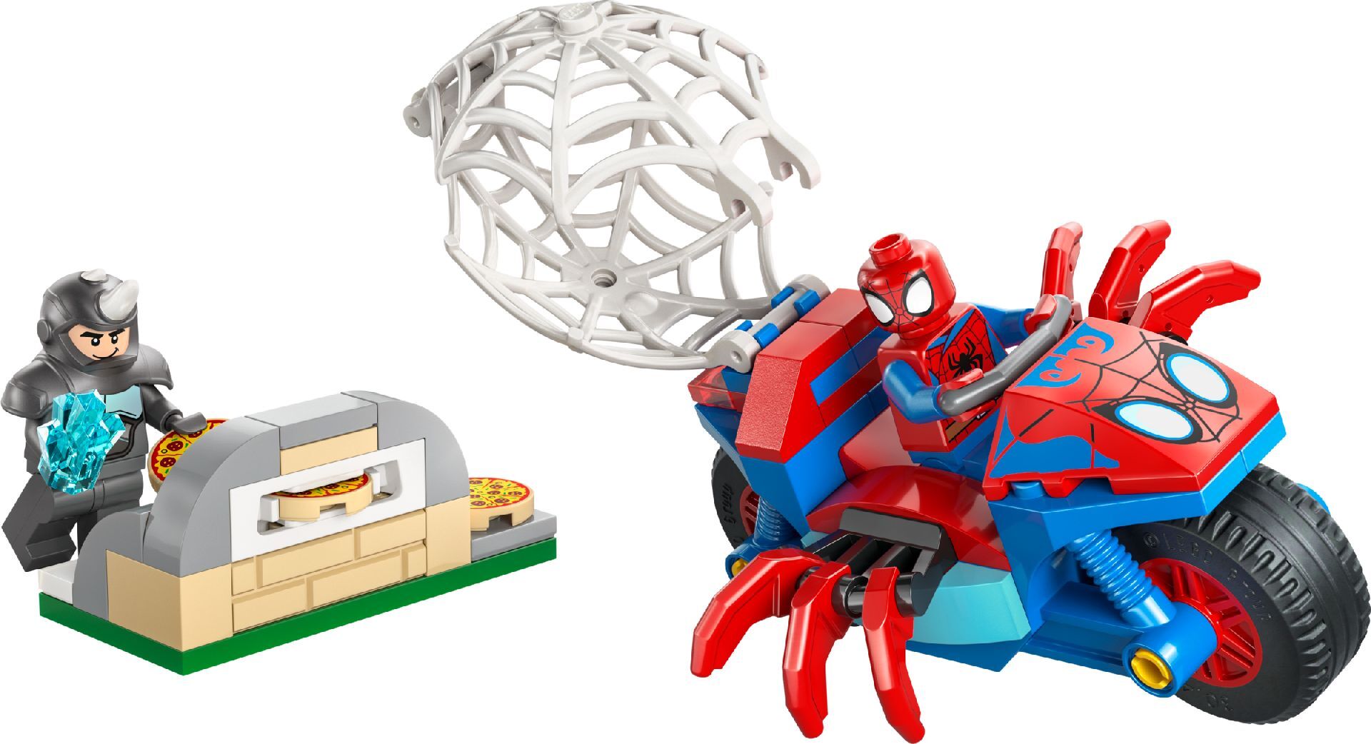 LEGO® Spidey on his Motorcycle vs. Rhino
