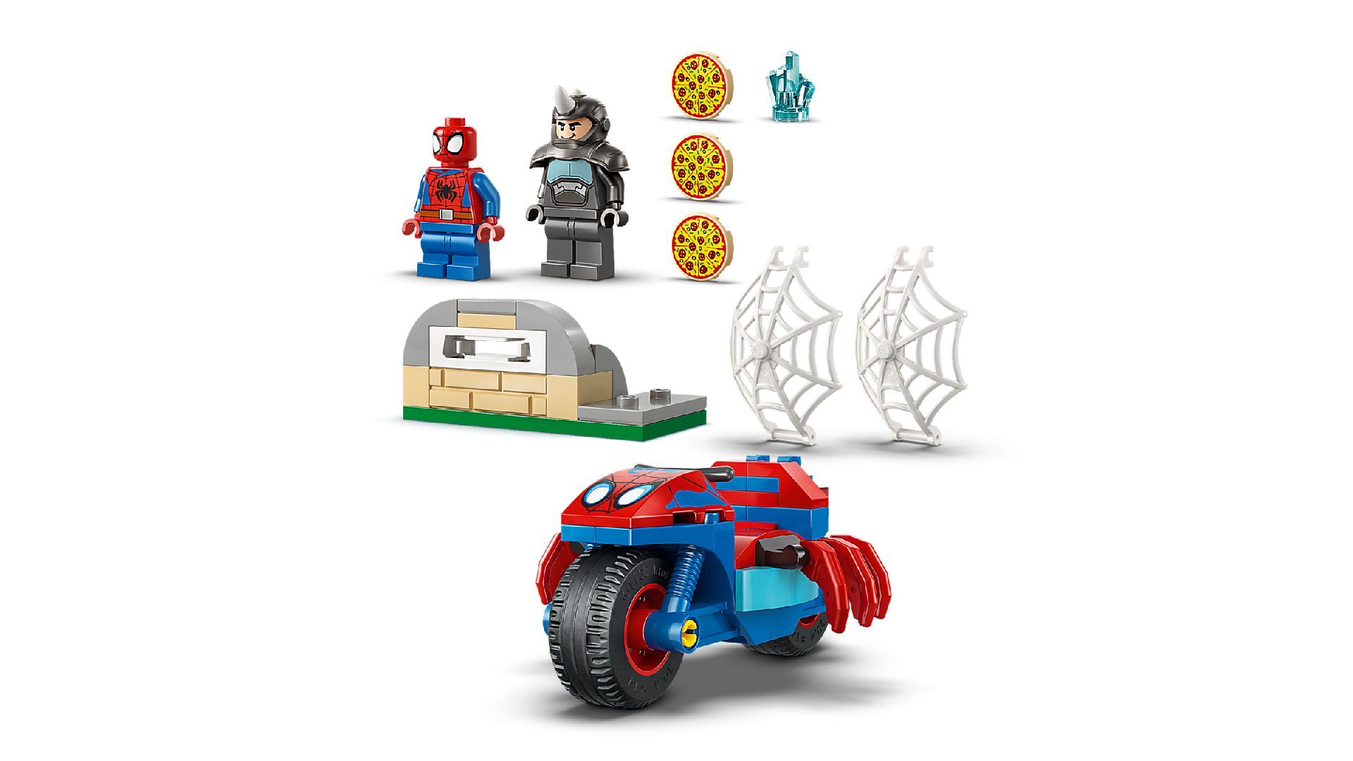 LEGO® Spidey on his Motorcycle vs. Rhino