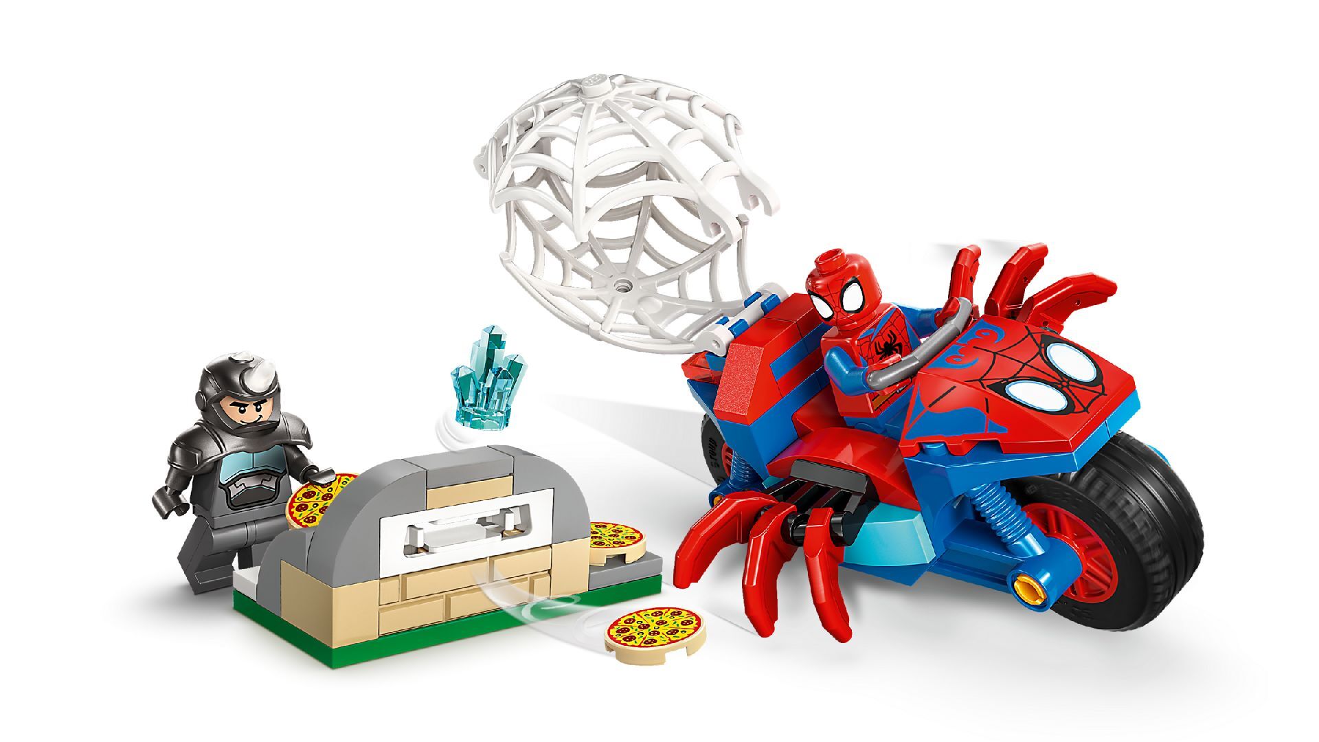 LEGO® Spidey on his Motorcycle vs. Rhino