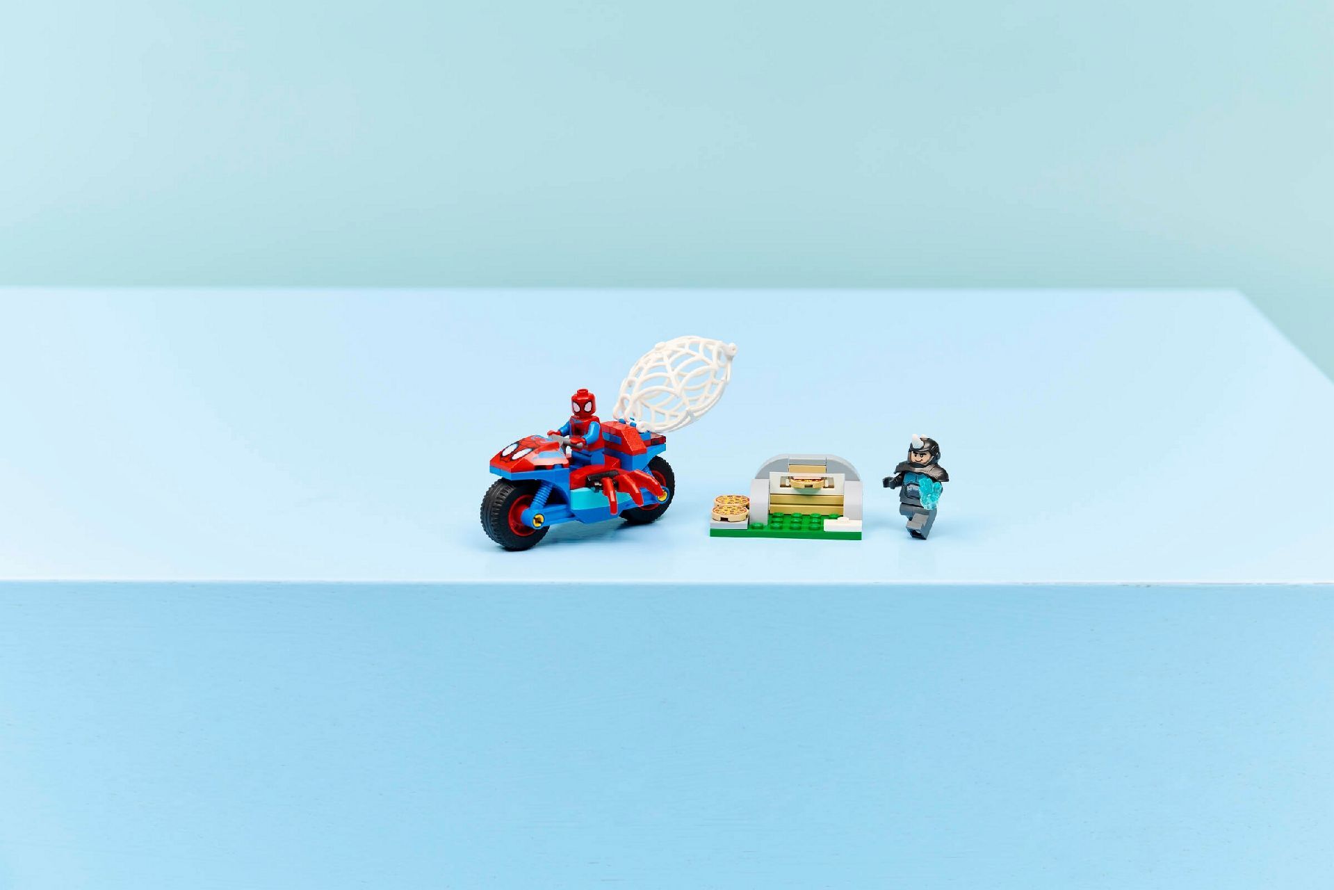 LEGO® Spidey on his Motorcycle vs. Rhino