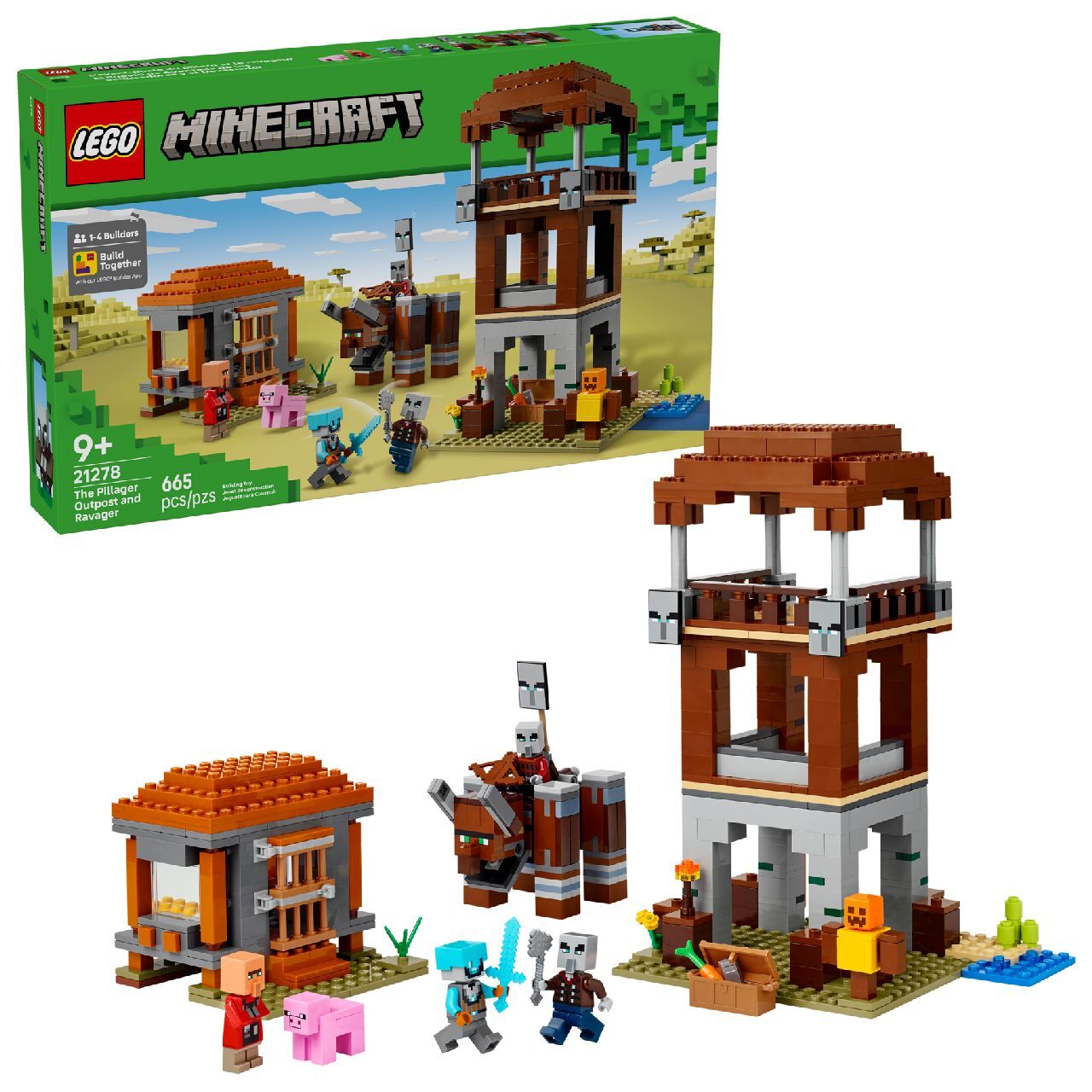 LEGO® The Pillager Outpost and Ravager