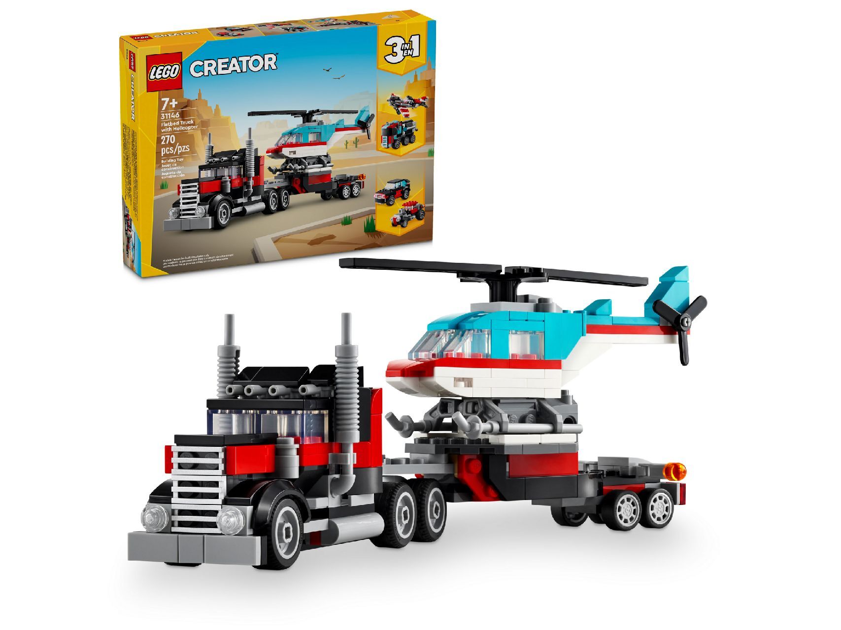 LEGO® Flatbed Truck with Helicopter