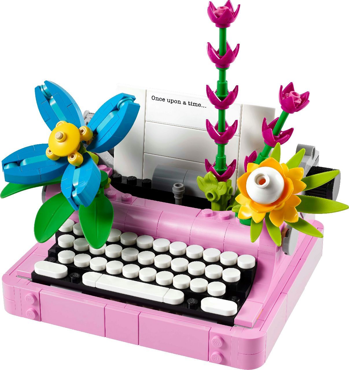 LEGO® Typewriter with Flowers