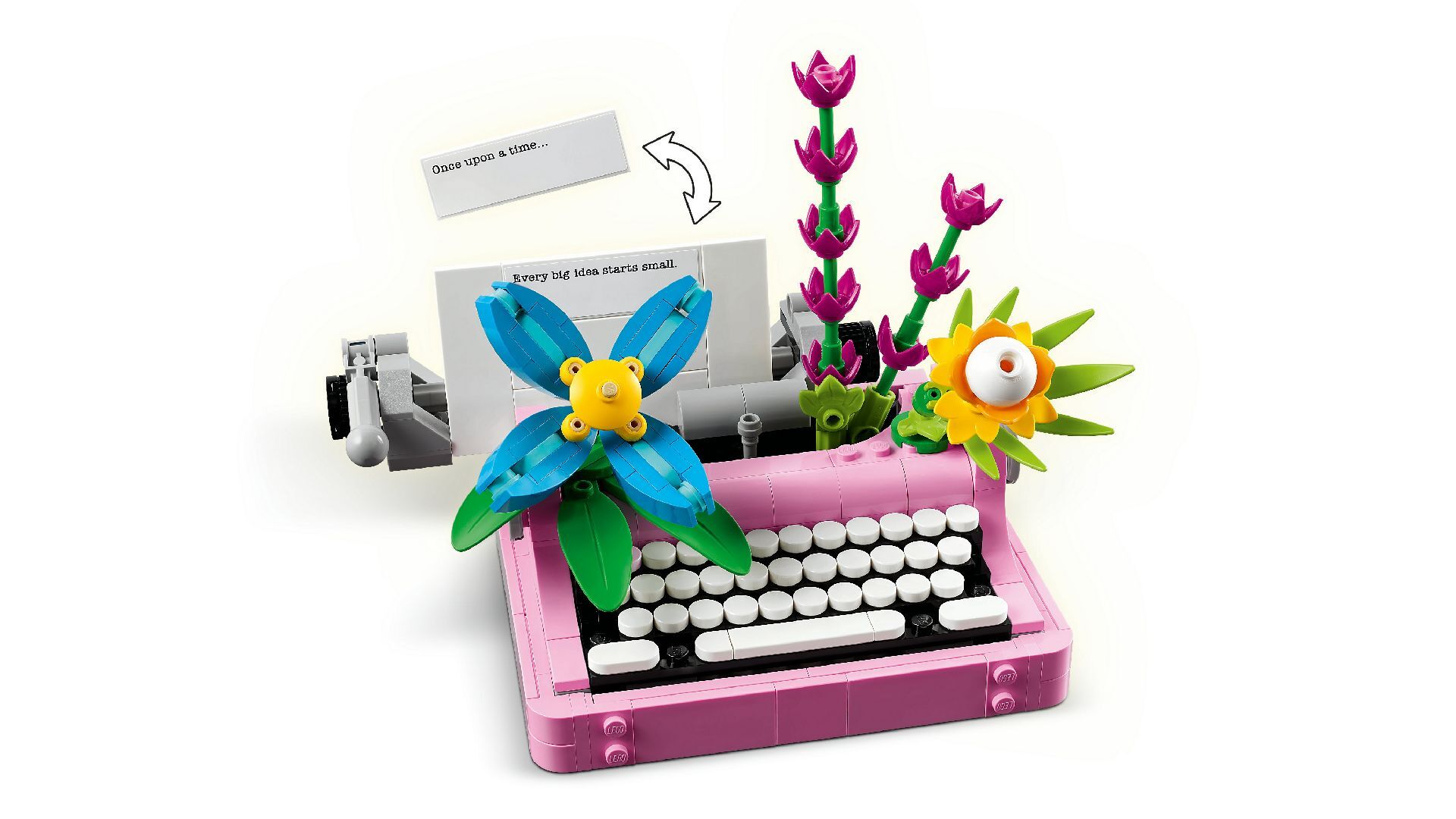 LEGO® Typewriter with Flowers