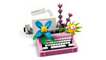 LEGO® Typewriter with Flowers