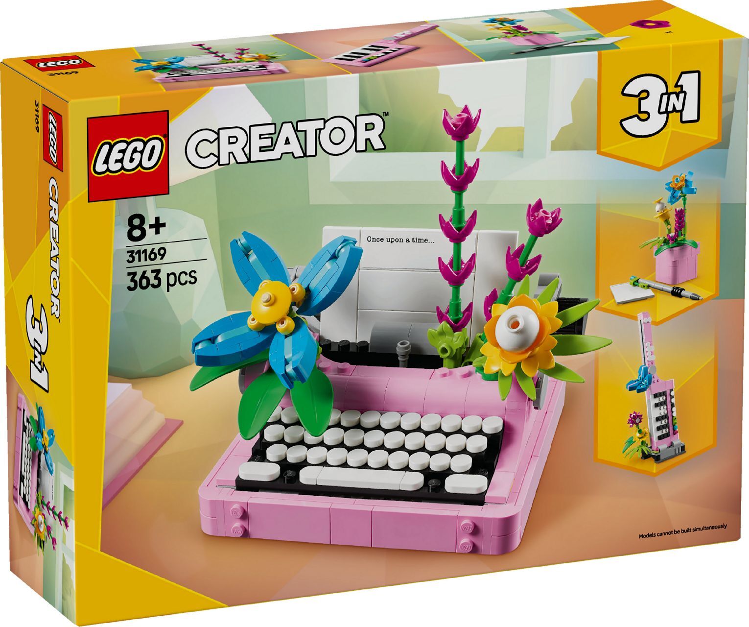 LEGO® Typewriter with Flowers