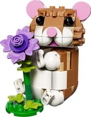 LEGO® Cute Hamster with a Flower