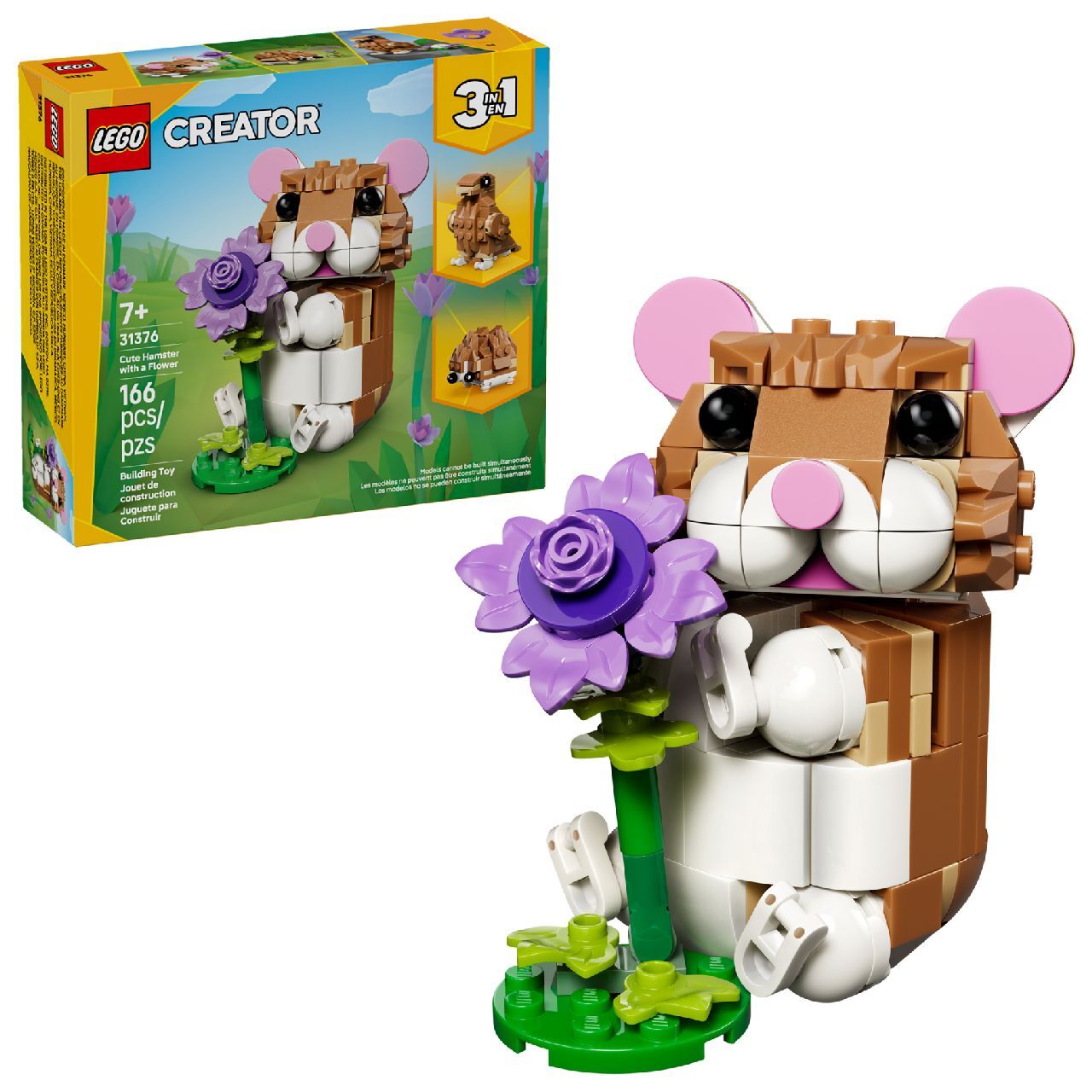 LEGO® Cute Hamster with a Flower