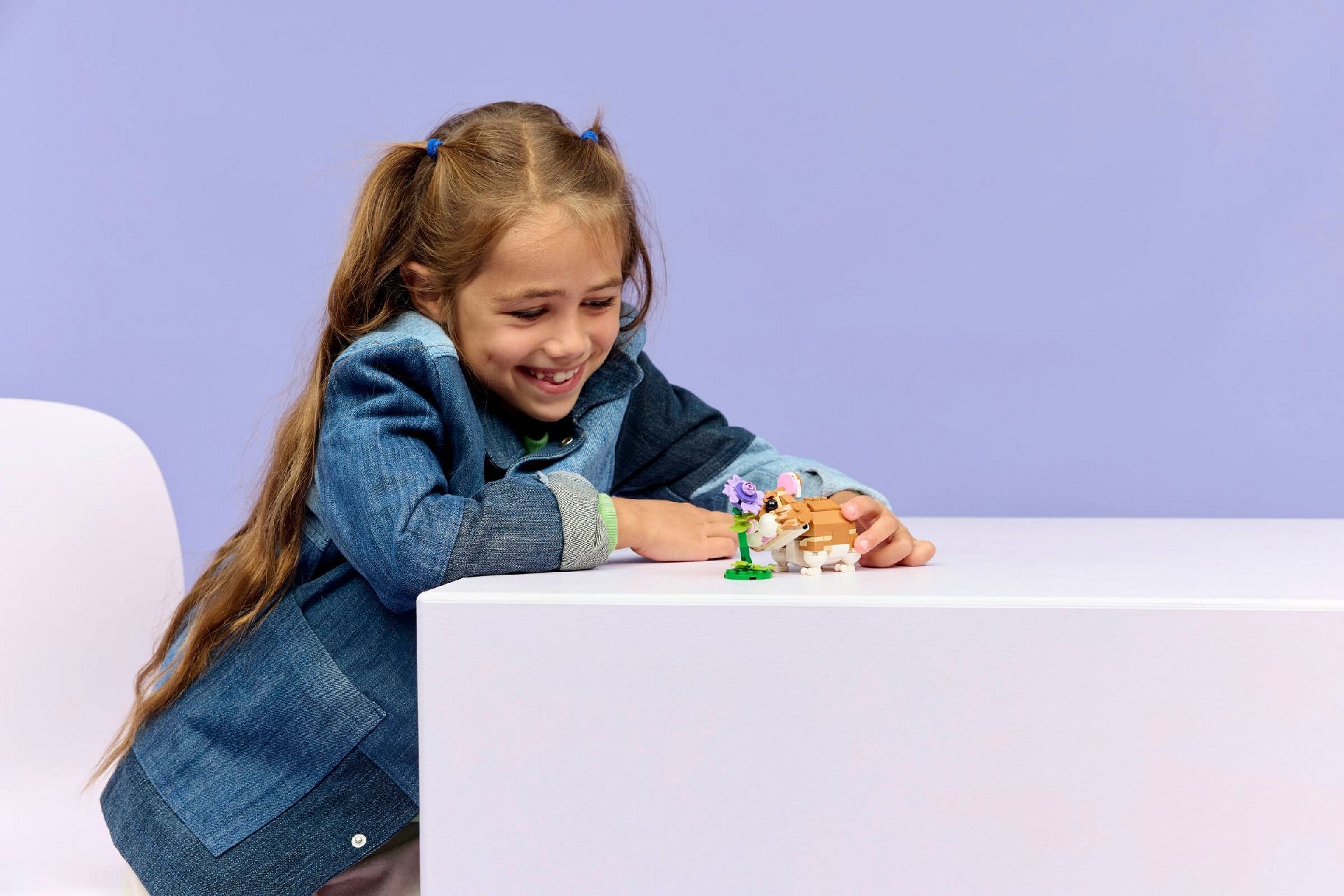 LEGO® Cute Hamster with a Flower