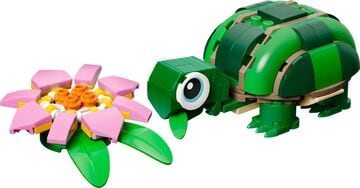 LEGO® Turtle with a Water Lily Flower