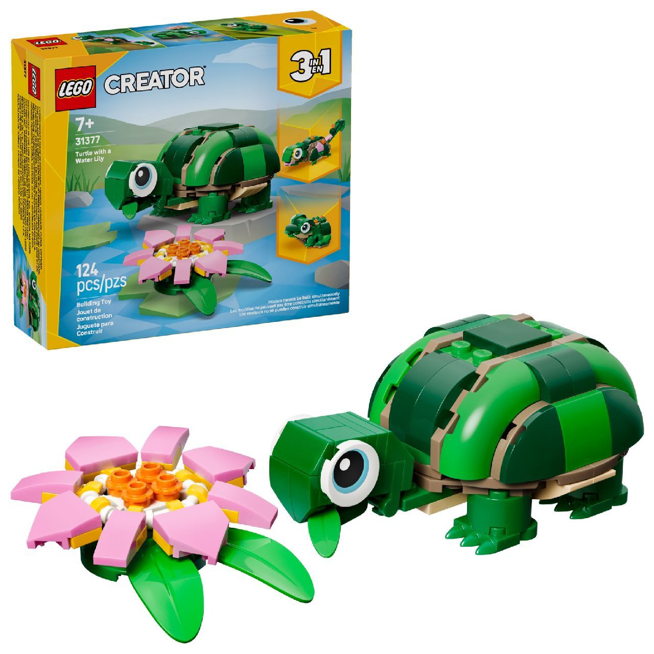 LEGO® Turtle with a Water Lily Flower