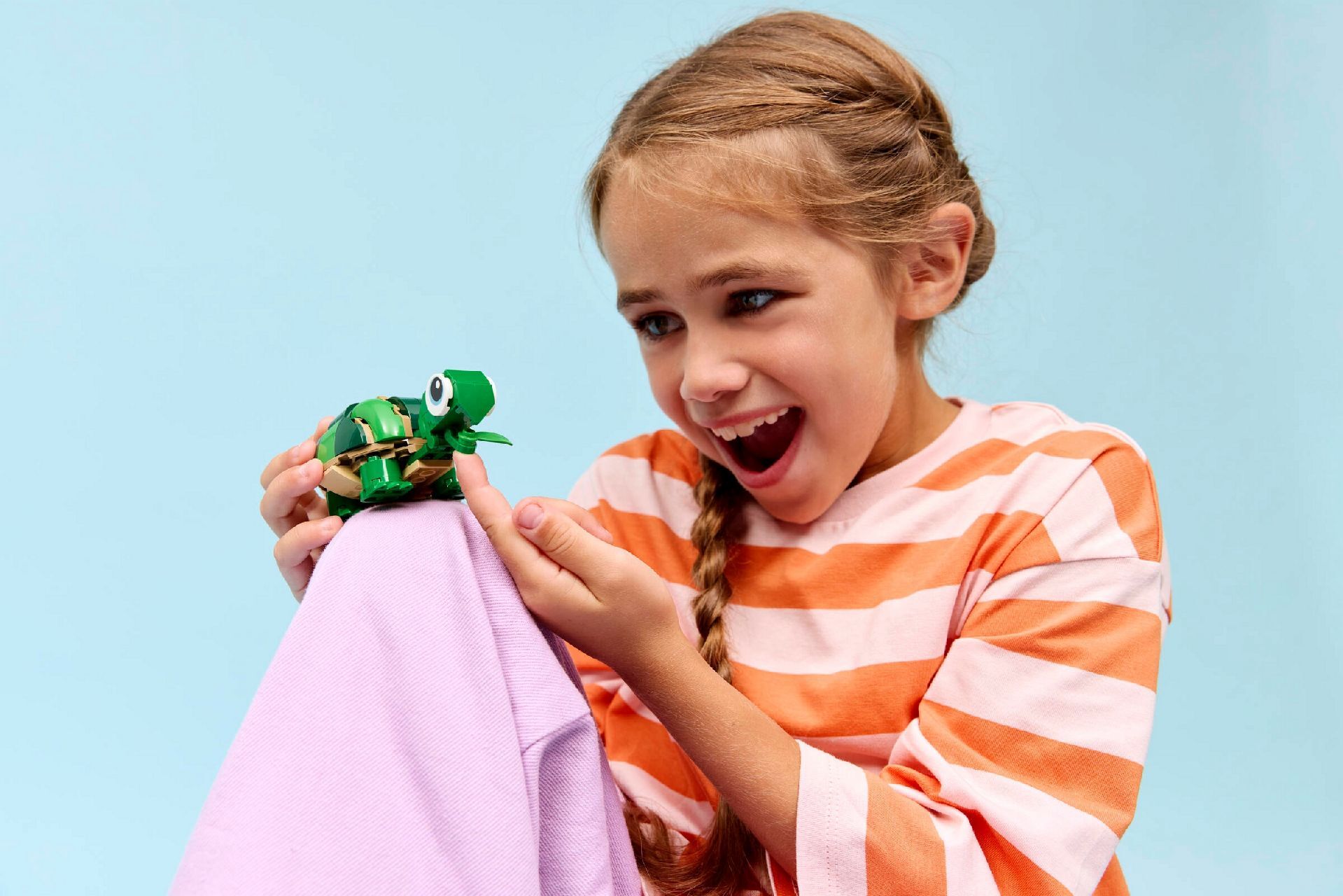 LEGO® Turtle with a Water Lily Flower