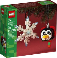 LEGO® Penguin & Snowflake Christmas Ornament