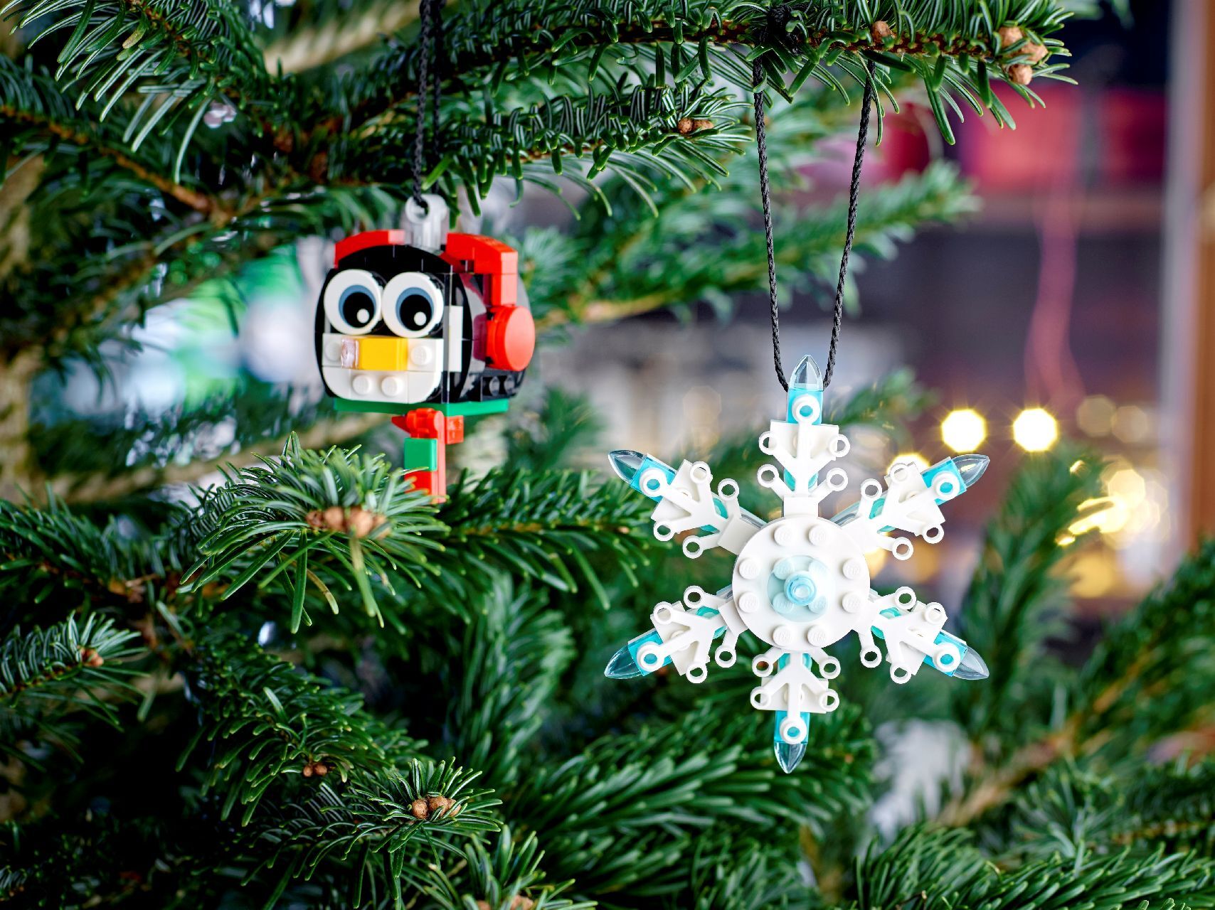 LEGO® Penguin & Snowflake Christmas Ornament