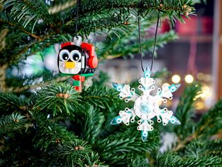 LEGO® Penguin & Snowflake Christmas Ornament
