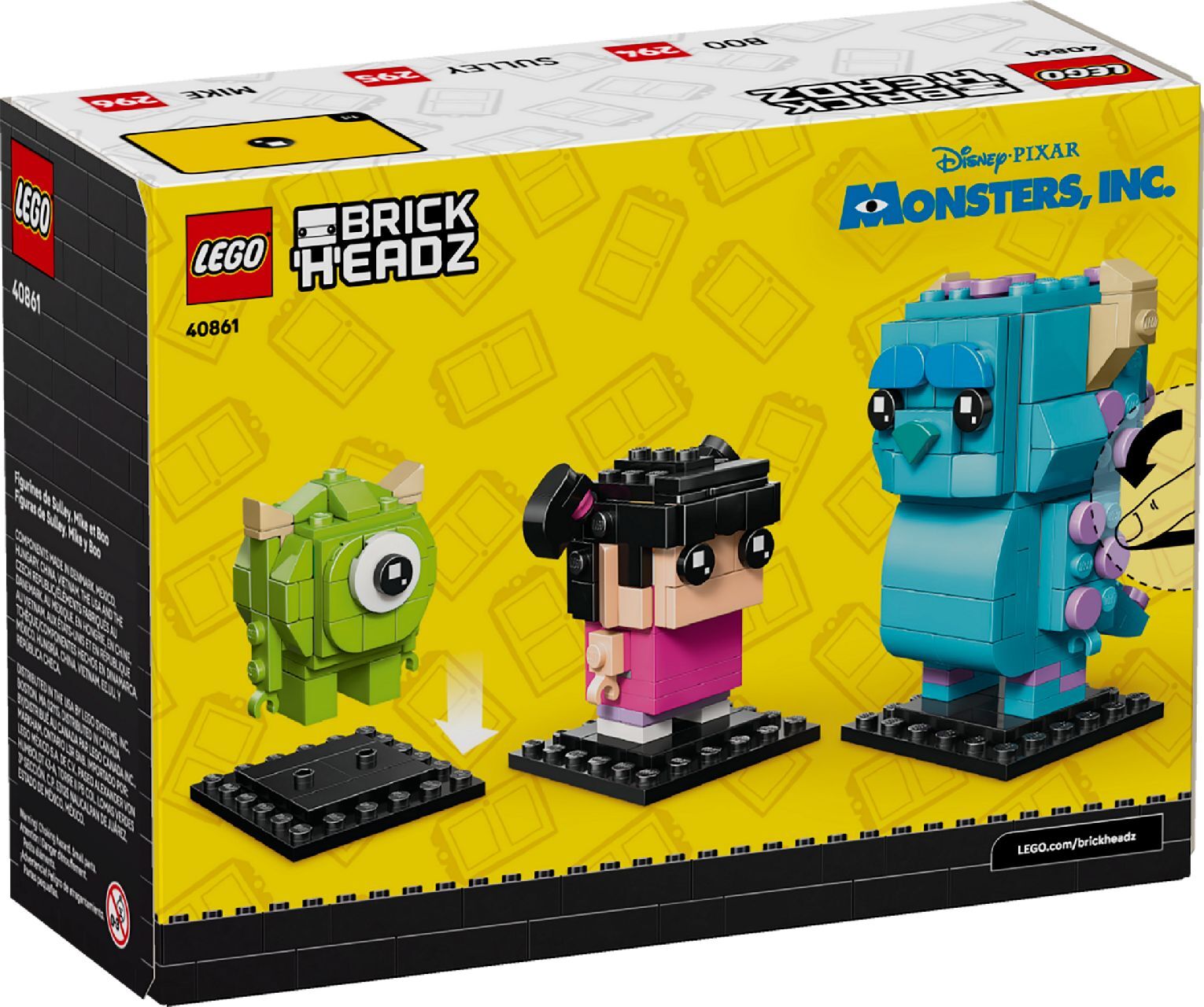 LEGO® Sulley, Mike and Boo Figures