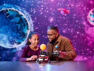 LEGO® Planet Earth and Moon in Orbit