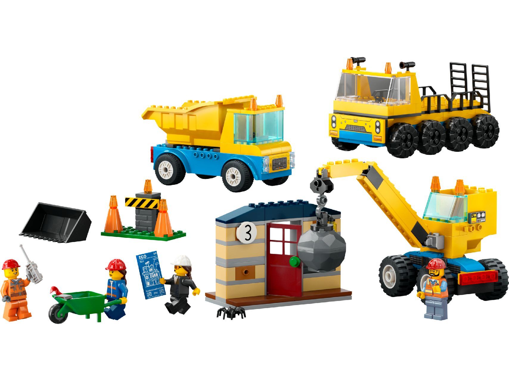 LEGO® Construction Trucks and Wrecking Ball Crane