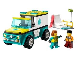 LEGO® Emergency Ambulance and Snowboarder