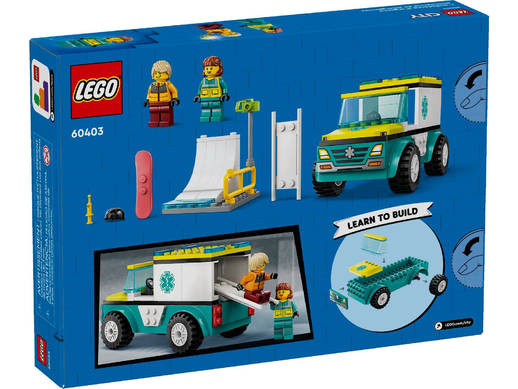 LEGO® Emergency Ambulance and Snowboarder