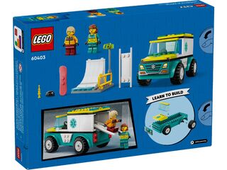 LEGO® Emergency Ambulance and Snowboarder