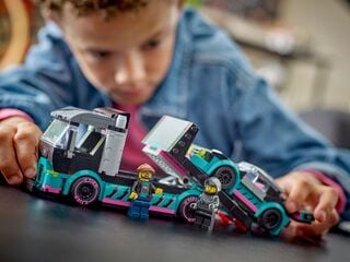 LEGO® Race Car and Car Carrier Truck