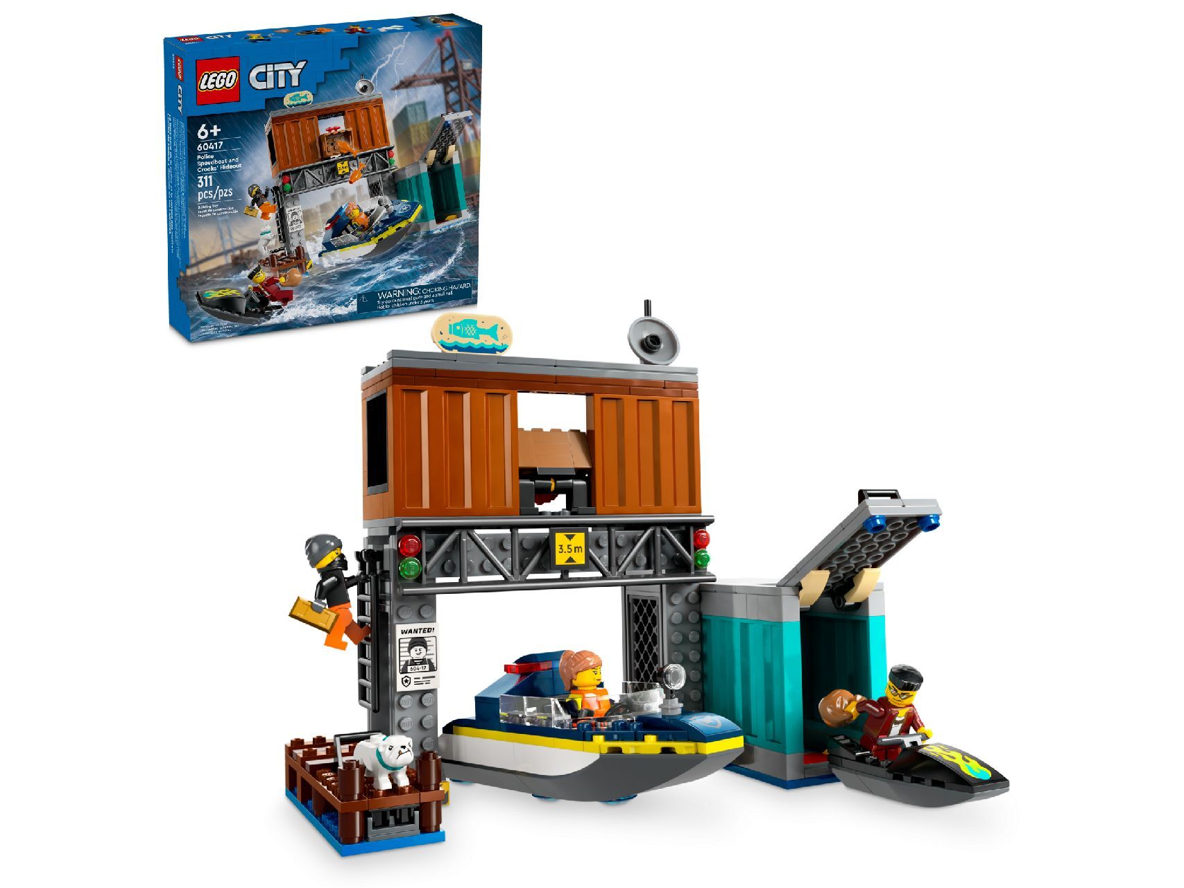 LEGO® Police Speedboat and Crooks' Hideout