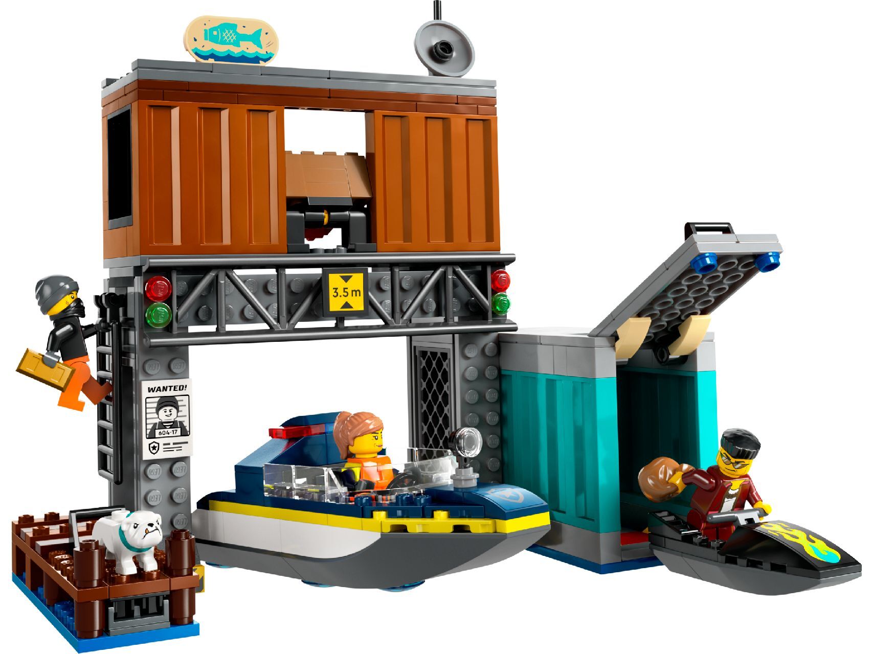 LEGO® Police Speedboat and Crooks' Hideout