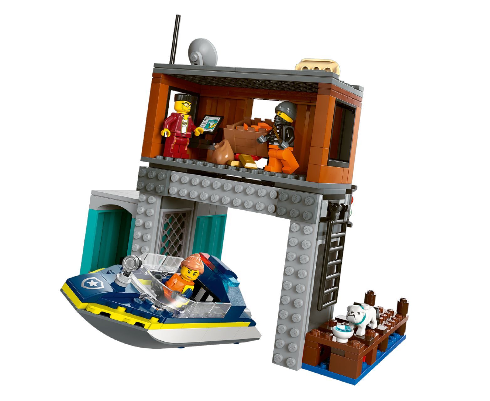 LEGO® Police Speedboat and Crooks' Hideout