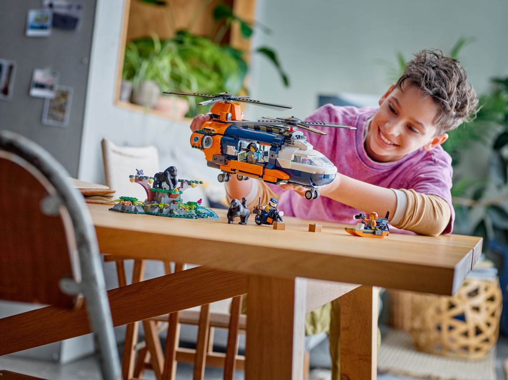 LEGO® Jungle Explorer Helicopter at Base Camp