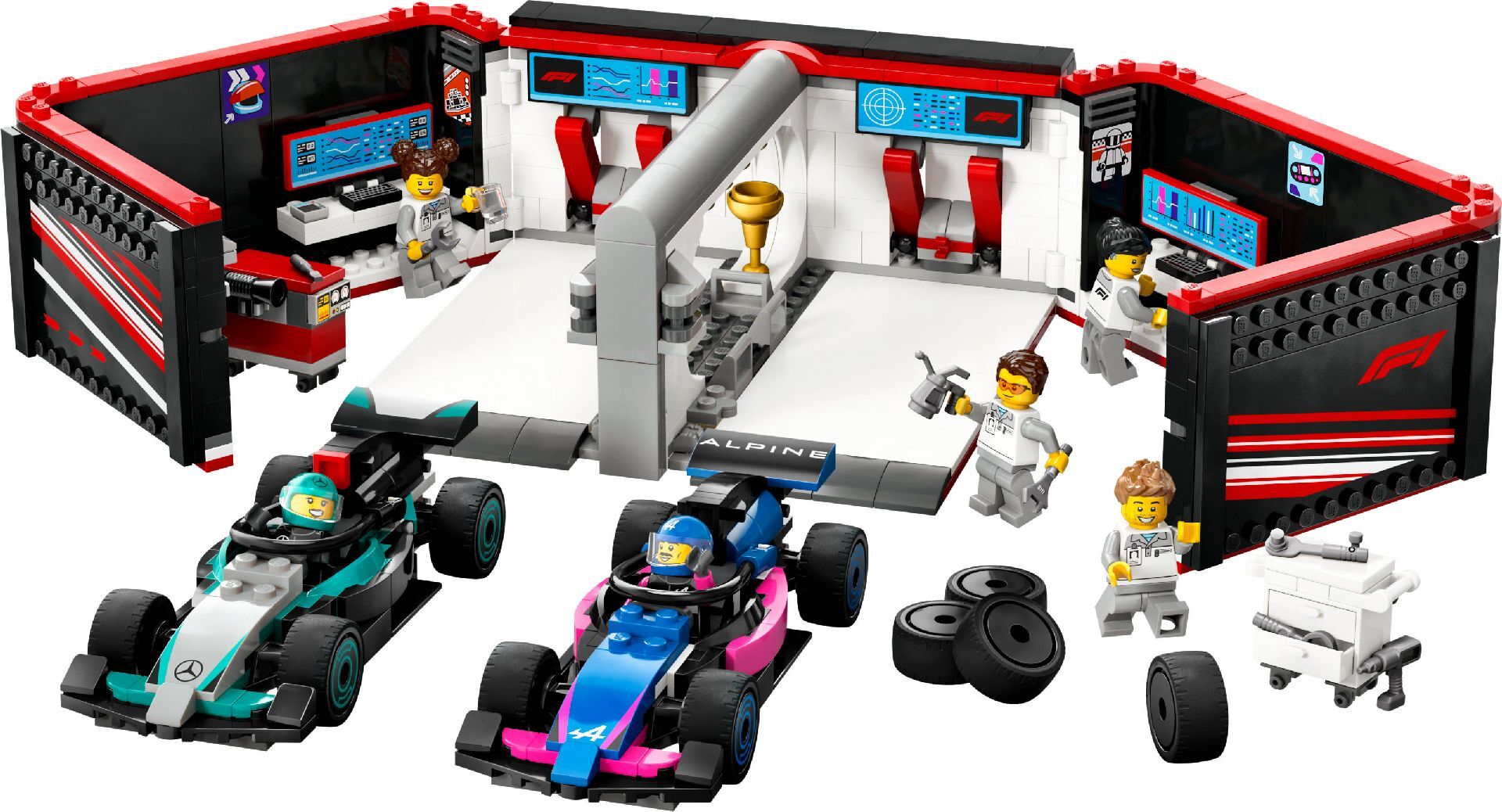 مرآب F1® وسيارات Mercedes-AMG وAlpine من LEGO®
