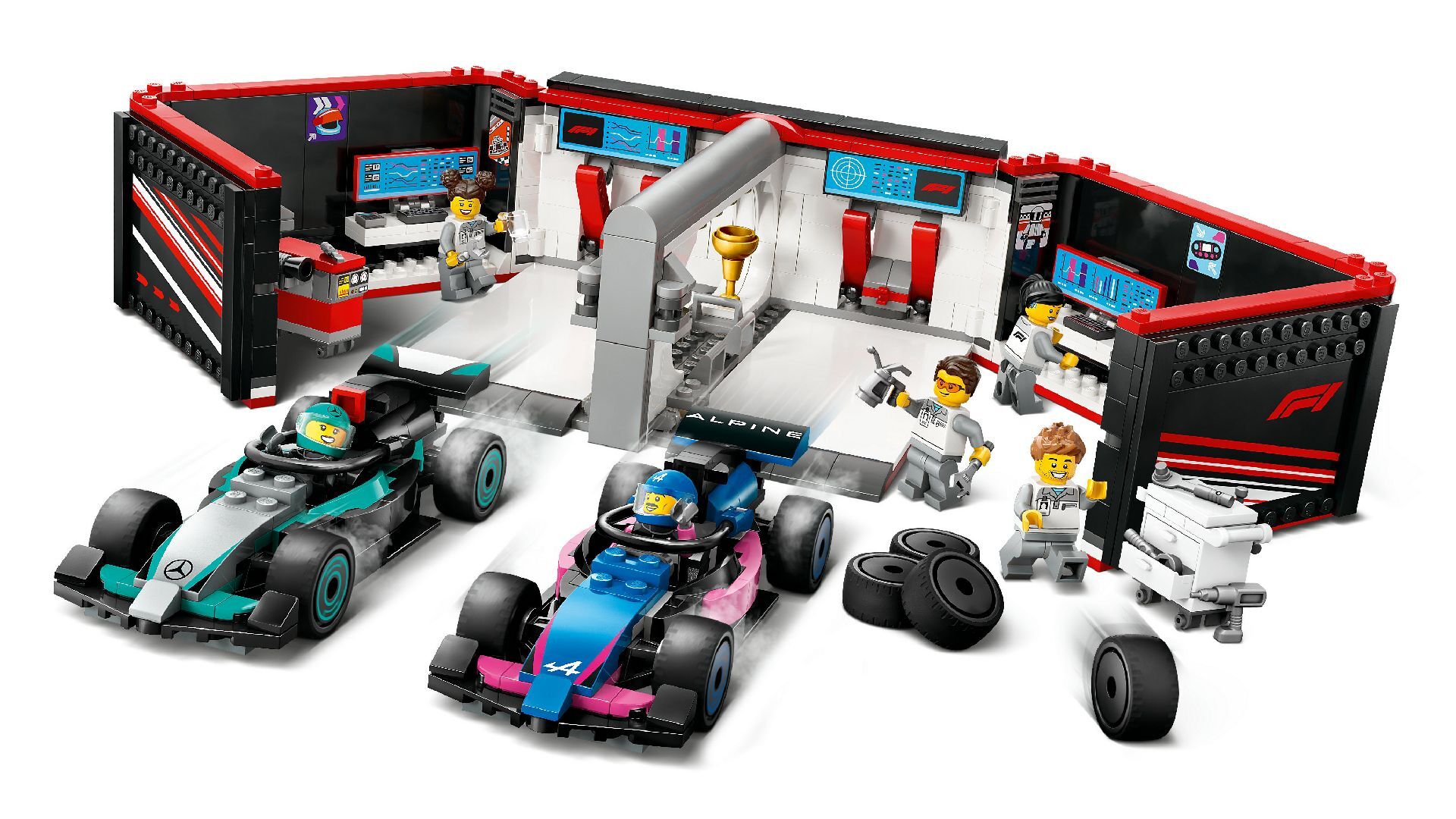 مرآب F1® وسيارات Mercedes-AMG وAlpine من LEGO®
