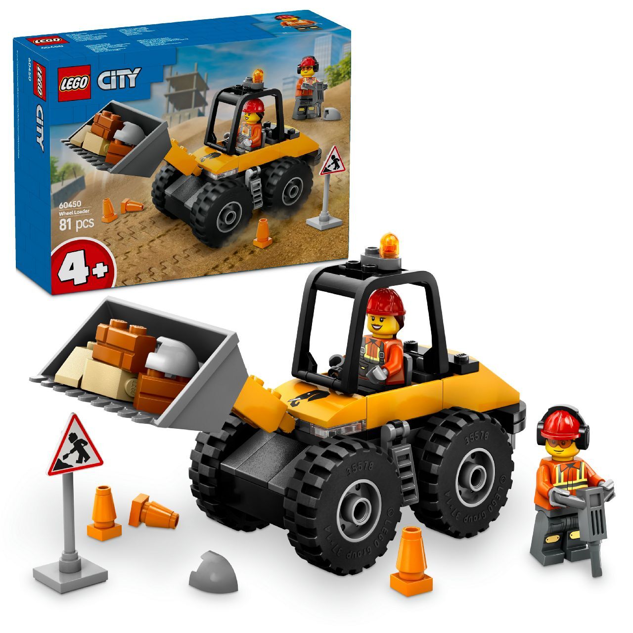 LEGO® Yellow Construction Wheel Loader