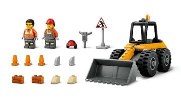 جرافة البناء الصفراء بعجلات من LEGO®