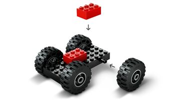 جرافة البناء الصفراء بعجلات من LEGO®