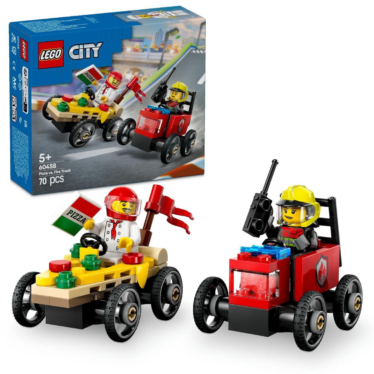 LEGO® Pizza vs. Fire Truck Race Car Pack