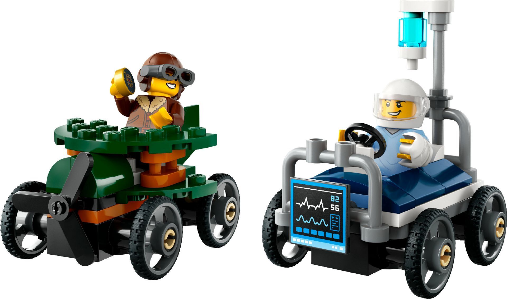 LEGO® Airplane vs. Hospital Bed Race Car Pack