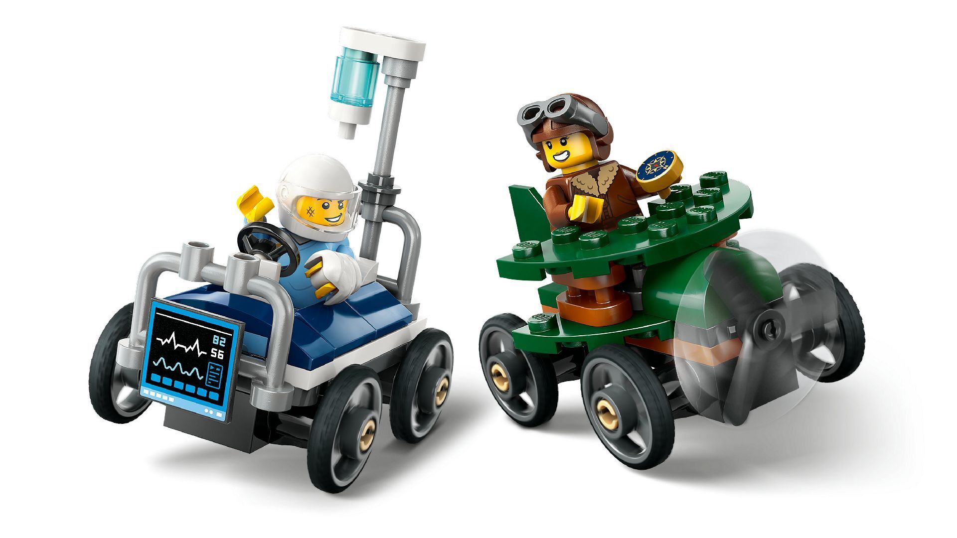 LEGO® Airplane vs. Hospital Bed Race Car Pack