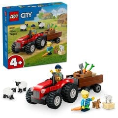 LEGO® Red Farm Tractor with Trailer & Sheep