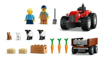LEGO® Red Farm Tractor with Trailer & Sheep