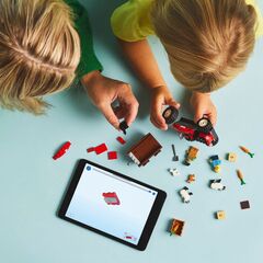 LEGO® Red Farm Tractor with Trailer & Sheep