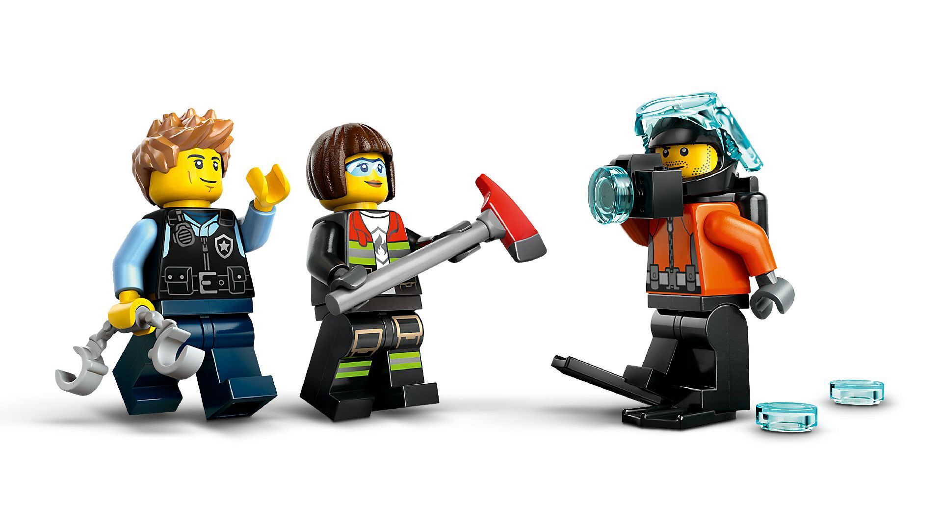 ريمكس المروحية وشاحنة الإطفاء والغواصة من LEGO®