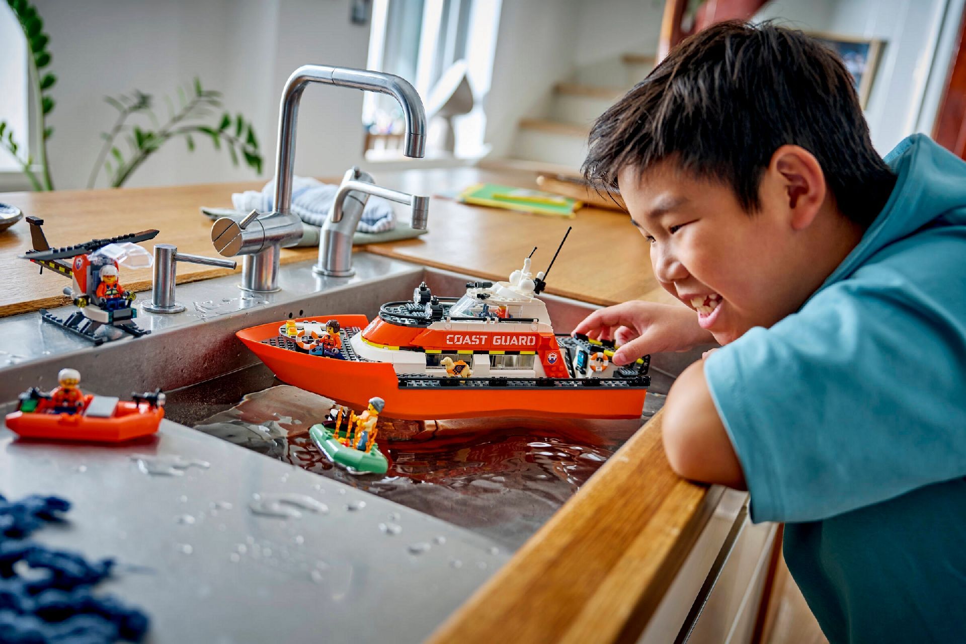 LEGO® Coast Guard Rescue Boat & Helicopter